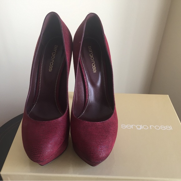 Sergio Rossi Heels with Platform Burgundy - Picture 3 of 3